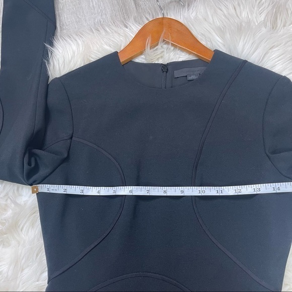 Alexander Wang Black Long Sleeves Bodycon Silk Lined Dress - Picture 7 of 15
